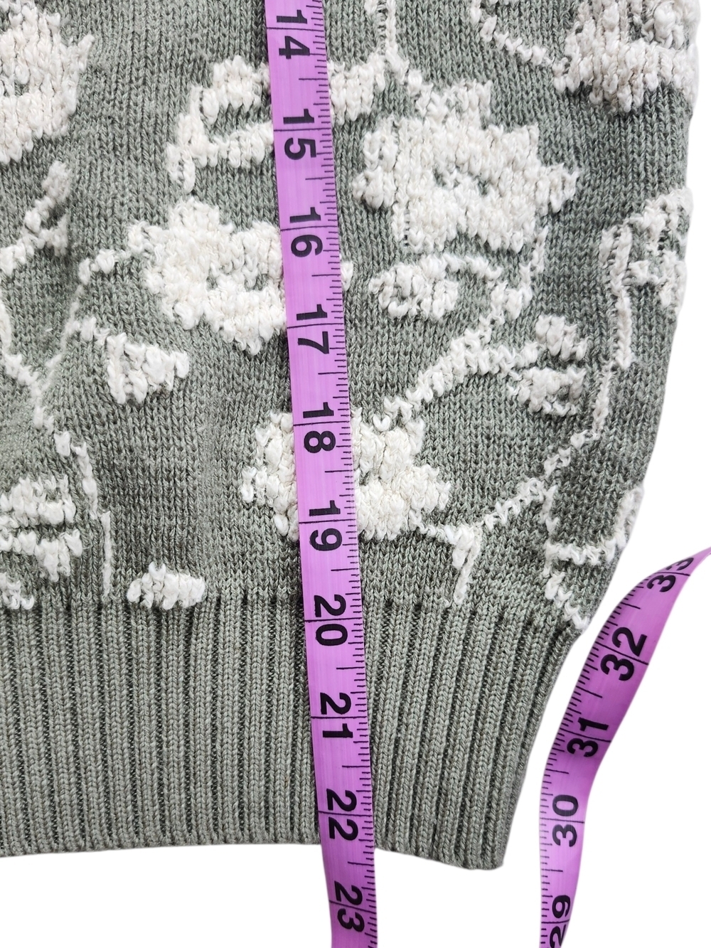 Bay Point Threads Textured Floral Knit Sweater - Picture 8 of 8